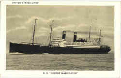 United States Lines S.S. George Washington Postcard
