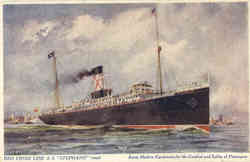 Red Cross Line S.S. Stephano Postcard