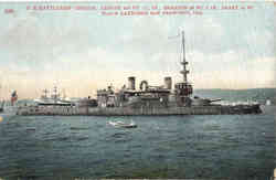 U.S. Battleship Oregon Postcard