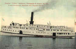 Steamer Talbot Baltimore Chesapeake & Atlantic Ry Co Postcard