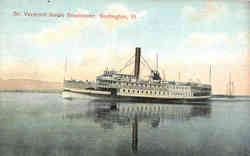 Steamer Vermont inside Breakwater Burlington, VT Boats, Ships Postcard Postcard