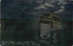 Steamer Zephyr between Savin Rock and Light House Point Connecticut Postcard Postcard