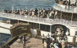 Crowds going on Excursion Boat Cetus for Coney Island New York Postcard Postcard