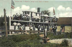 Steamer "Bay of Naples" in Songo Lock Maine Postcard Postcard