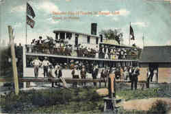 Steamer Bay of Naples in Songo Lock, Down in Maine Postcard
