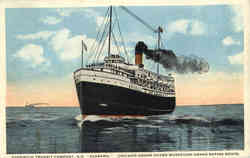 Goodrich Transit Company, S.S. Alabama. Chicago-Grand Haven-Muskegon-Grand Rapids Route Postcard