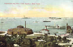 Aquarium and New York Harbor SS General Slocum New York City, NY Postcard Postcard