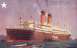White Star Line Twin-Screw R.M.S. Adriatic Postcard