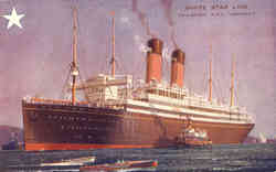 White Star Line Twin-Screw R.M.S. Adriatic Boats, Ships Postcard Postcard