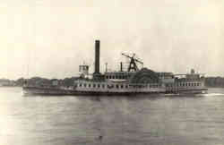 SS Thomas Hunt Red Bank Steamboat Co. Postcard