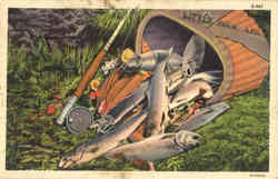 Fishing: Little Rock, Ark Postcard