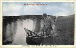 Fishing: Greetings from Penns Grove New Jersey Postcard Postcard