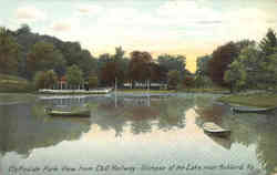 View from C&O.Railway-Glimpse of the Lake, Clyffeside Park Postcard