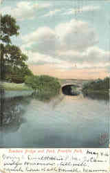 Scarboro Bridge and Pond, Franklin Park Dorchester, MA Postcard Postcard