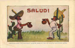 Greetings from the monterey cocktail room, Mayflower Hotel Postcard