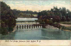 North End Bridge, Delware Park Buffalo, NY Postcard Postcard