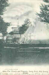 The Theater and Fountain, Savin Rock New Haven, CT Postcard 
