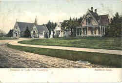 Entrance to Cedar Hill Cemetery Postcard