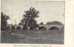 Railroad Bridge over the Farmington River Postcard