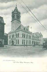 Post Office Worcester, MA Postcard Postcard