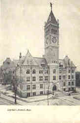 City Hall Lowell, MA Postcard Postcard