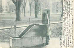 The Old Pump, Harvard College Postcard