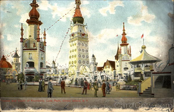 Towers And Court Of Fountains, Luna Park Coney Island New York