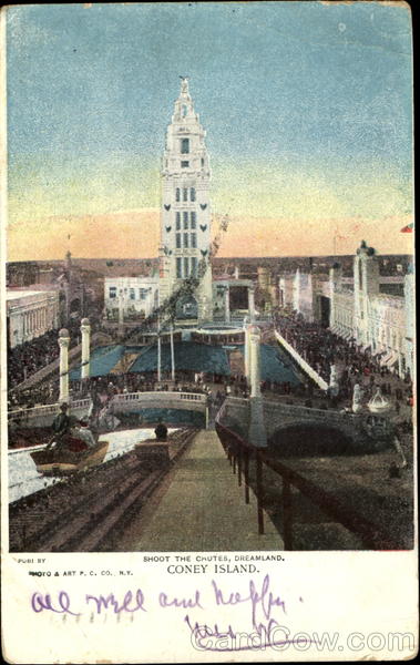 Shoot The Chutes Dreamland Coney Island New York