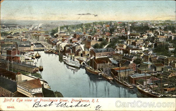 Bird's Eye View Of Providence River Rhode Island