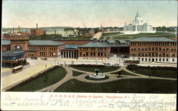N. Y. N. H. & H. Station & Capitol Providence Rhode Island