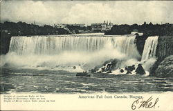 American Fall From Canada Postcard