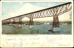 Bridge Across The Hudson River Poughkeepsie, NY Postcard Postcard