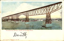 Bridge Across The Hudson River Postcard