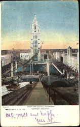 Shoot The Chutes Dreamland Postcard