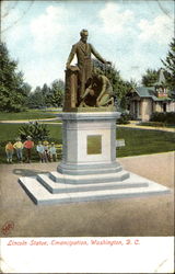 Lincoln Statue, Emancipation Postcard