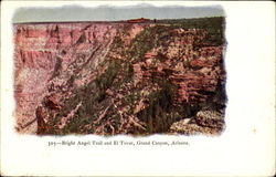 Bright Angel Trail And El Tovar Grand Canyon National Park, AZ Postcard Postcard