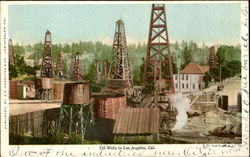 Oil Wells Los Angeles, CA Postcard Postcard