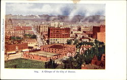 A Glimpse Of The City Of Denver Postcard