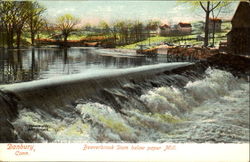 Beaverbrook Dam Below Paper Mill Danbury, CT Postcard Postcard