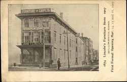 Lincoln's Furniture Store Postcard