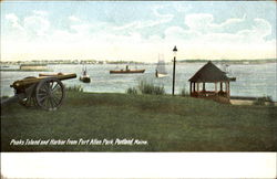Peaks Island And Harbor, Fort Allen Park Postcard