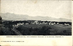 Vergennes From Burroughs Hill Postcard