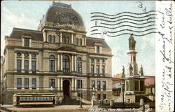 City Hall& Soldiers Monument Postcard