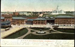 N. Y. N. H. & H. Station & Capitol Postcard