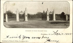Entrance To Roger Williams Park Postcard