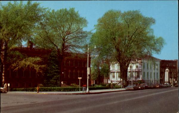 Genesee County Building Court House And Upton Monument Batavia New York