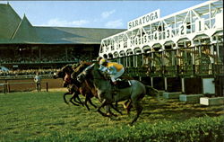 They're Off At Saratoga Postcard