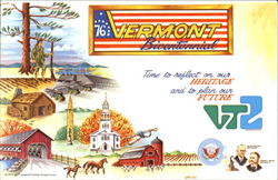 1976 Vermont Bicentennial Postcard