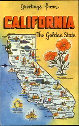 Greetings From Califirnia Postcard