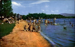 Saranac Lake Municipal Bathing Beach Postcard